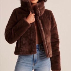 Mini super soft puffer/fur jacket